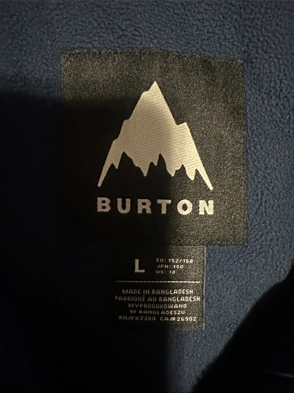 Burton Boys L DryRide Hooded Ski Snowboard Jacket Blue Green Colorblock Winter